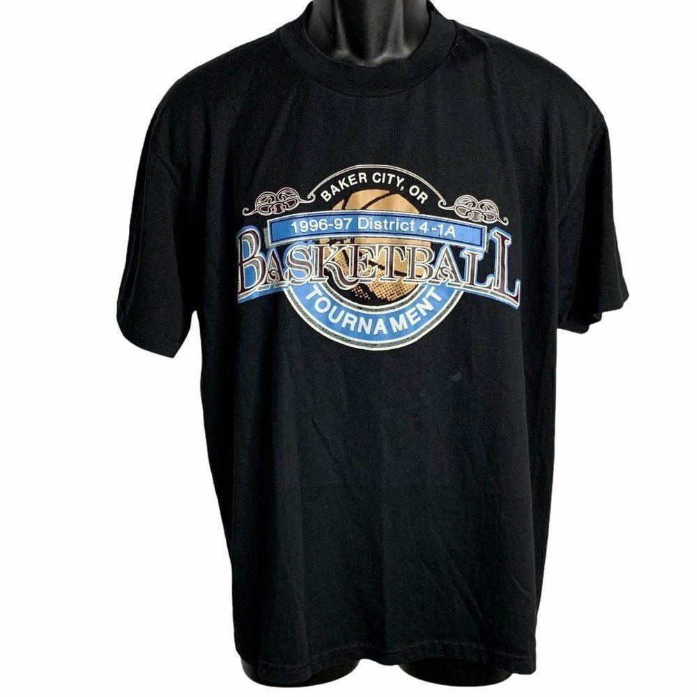Vintage 9697 Basketball Tournament T Shirt Black